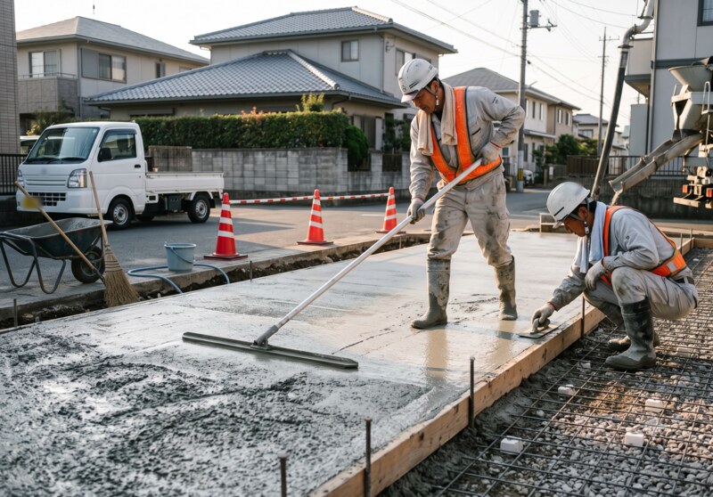 舗装工事の現場